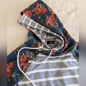 Double hooded sweatshirt